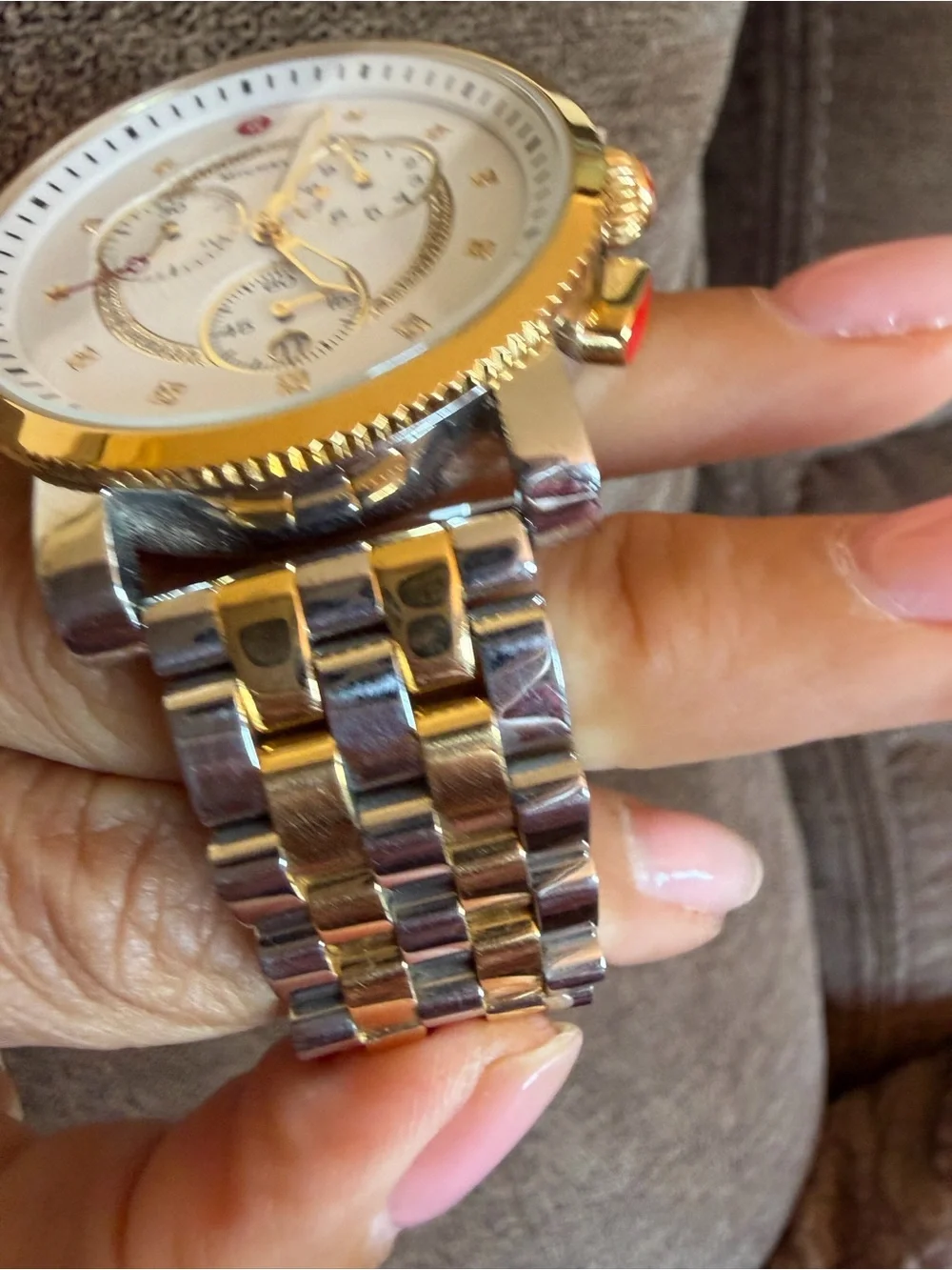 MICHELE Sport Two-Tone Diamond Chronograph Swiss Watch